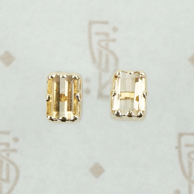 Antique Imperial Topaz Stud Earrings