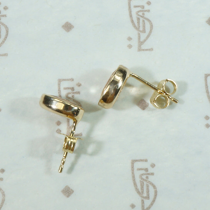 Peachy Imperial Topaz Recycled Gold Stud Earrings