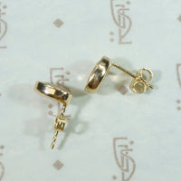 Peachy Imperial Topaz Recycled Gold Stud Earrings