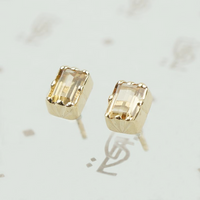 Antique Imperial Topaz Stud Earrings