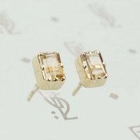 Antique Imperial Topaz Stud Earrings