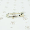 14k recycled white gold and imperial topaz ring side view