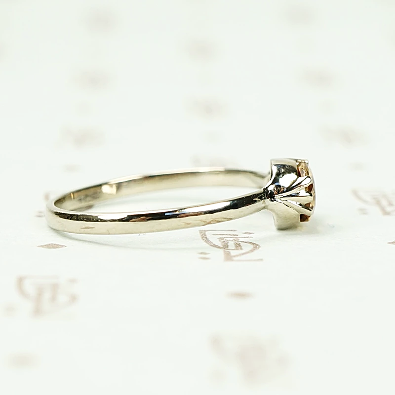 Imperial Topaz in Recycled White Gold East to West