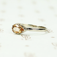 Imperial Topaz in Recycled White Gold East to West