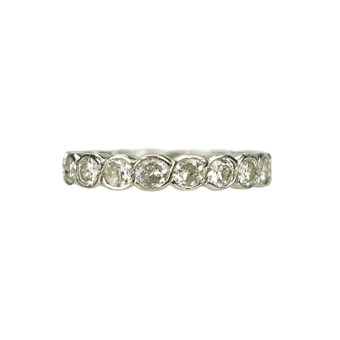 Unusual Vintage Platinum Diamond Eternity Band