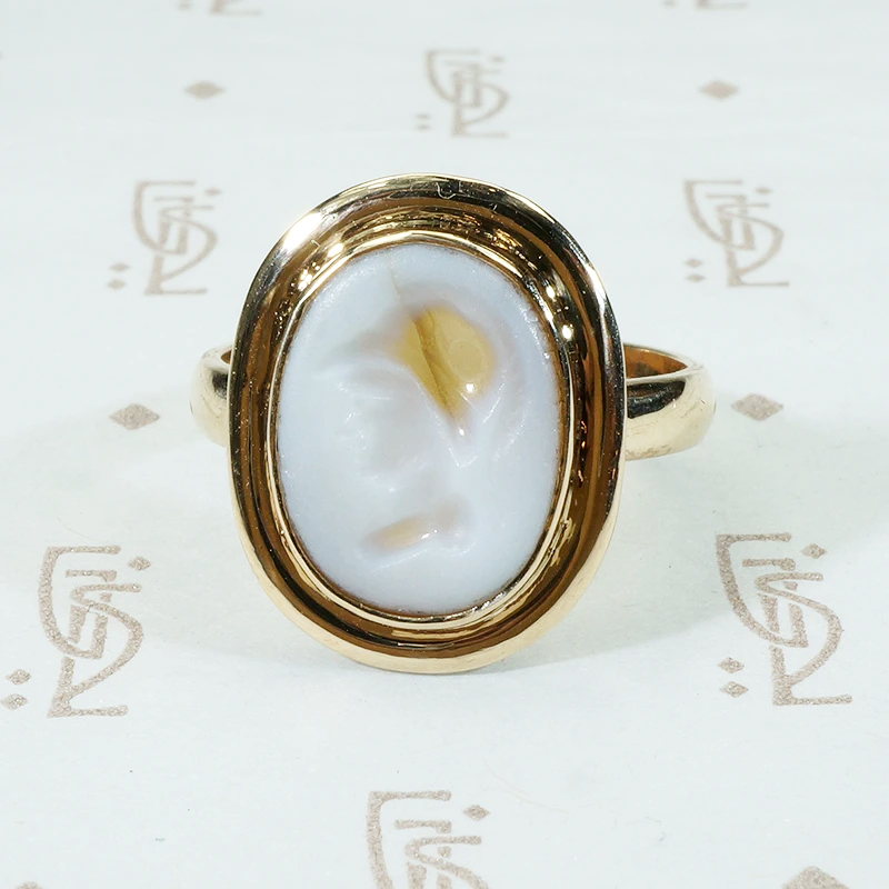 orange and white banded agate intaglio ancient roman carved carnelian centurion