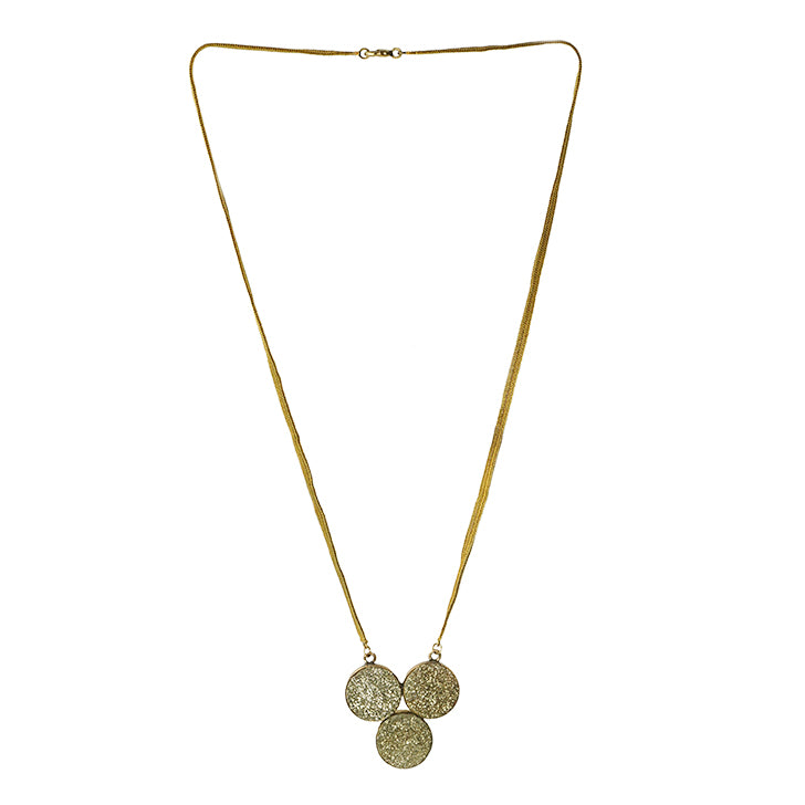 Vintage woven 15k chain with Pyrite