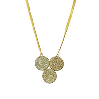 Vintage woven 15k chain with Pyrite