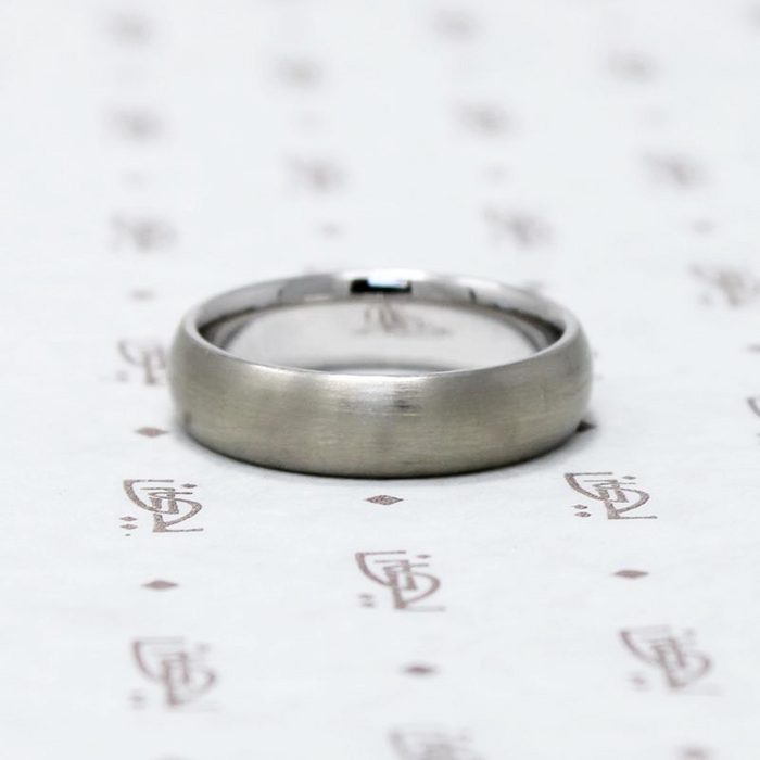Timeless Half Round Comfort Fit white gold Wedding Band