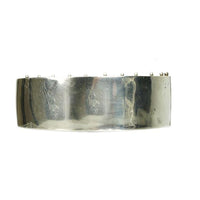 Wide Silver Bangle Engraved with Ivy