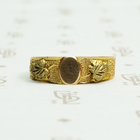 Signed Otsby and Barton Signet Pinky Ring