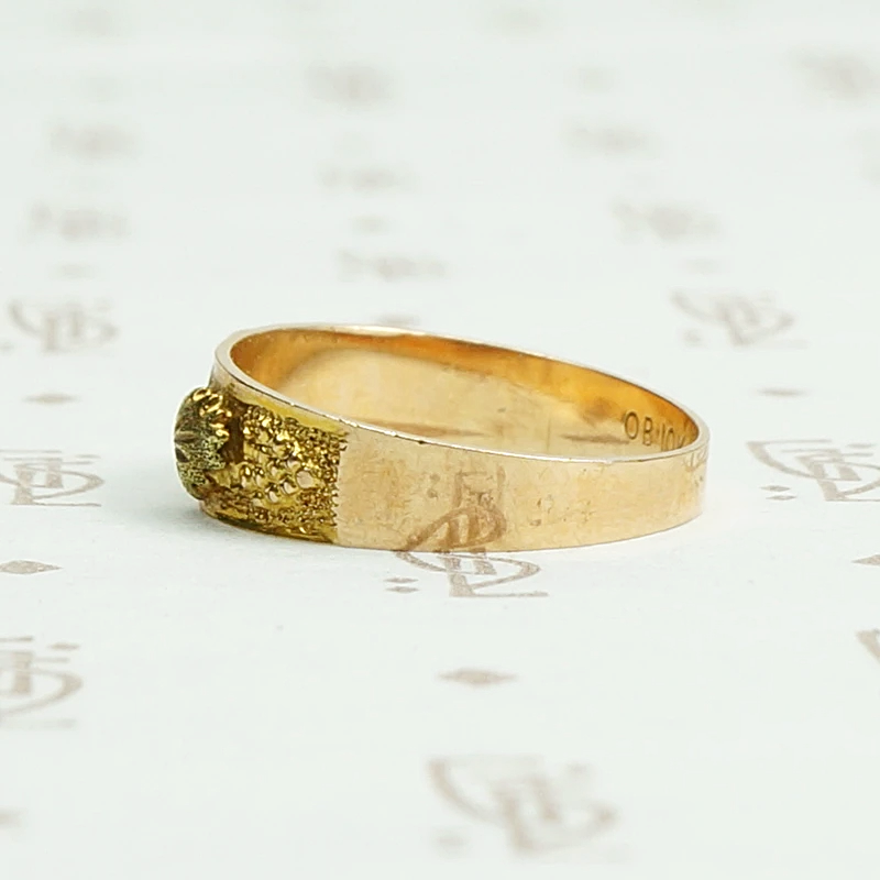 Signed Otsby and Barton Signet Pinky Ring