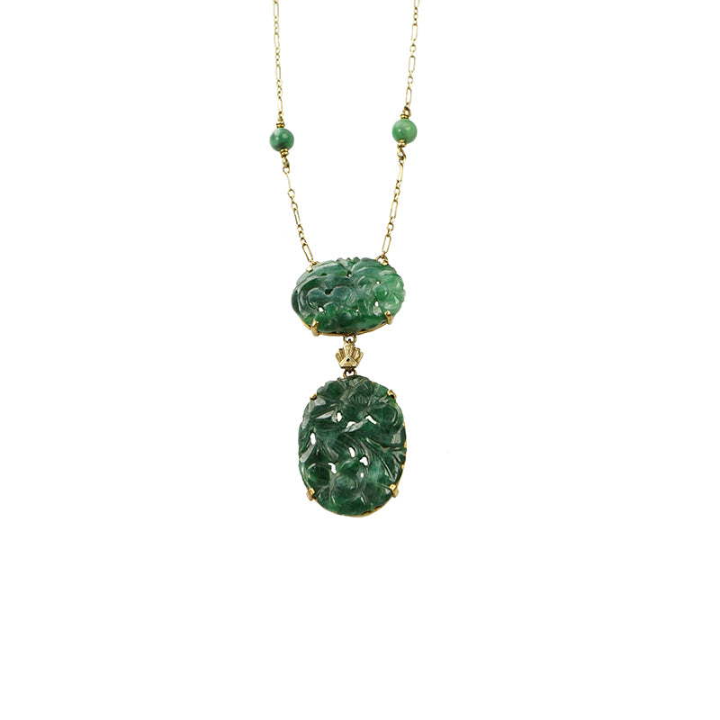 Beautiful Carved Jade Necklace