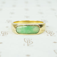 gold jade losenge ring