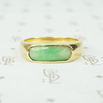 gold jade losenge ring