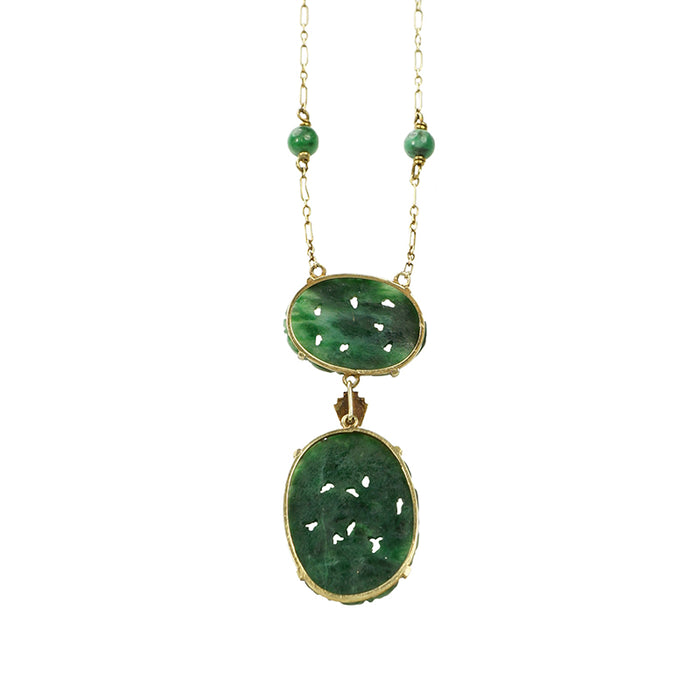 Beautiful Carved Jade Necklace