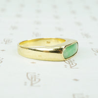 Classic Vintage Jade and Gold Band