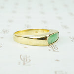 Classic Vintage Jade and Gold Band