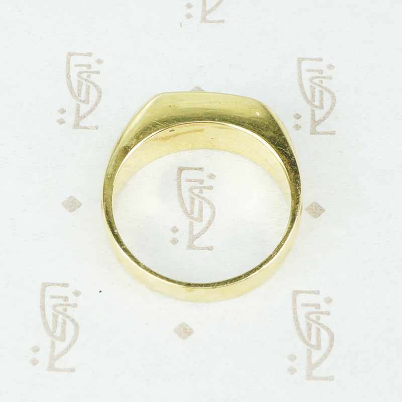 Classic Vintage Jade and Gold Band
