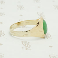 Vintage Jade Gold Gypsy Ring