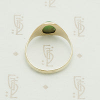 Vintage Jade Gold Gypsy Ring