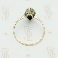 Brilliant Green Jade in Rose Gold Ring