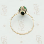 Brilliant Green Jade in Rose Gold Ring