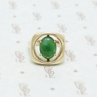jade modernist gold ring