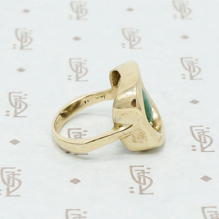 jade modernist gold ring side