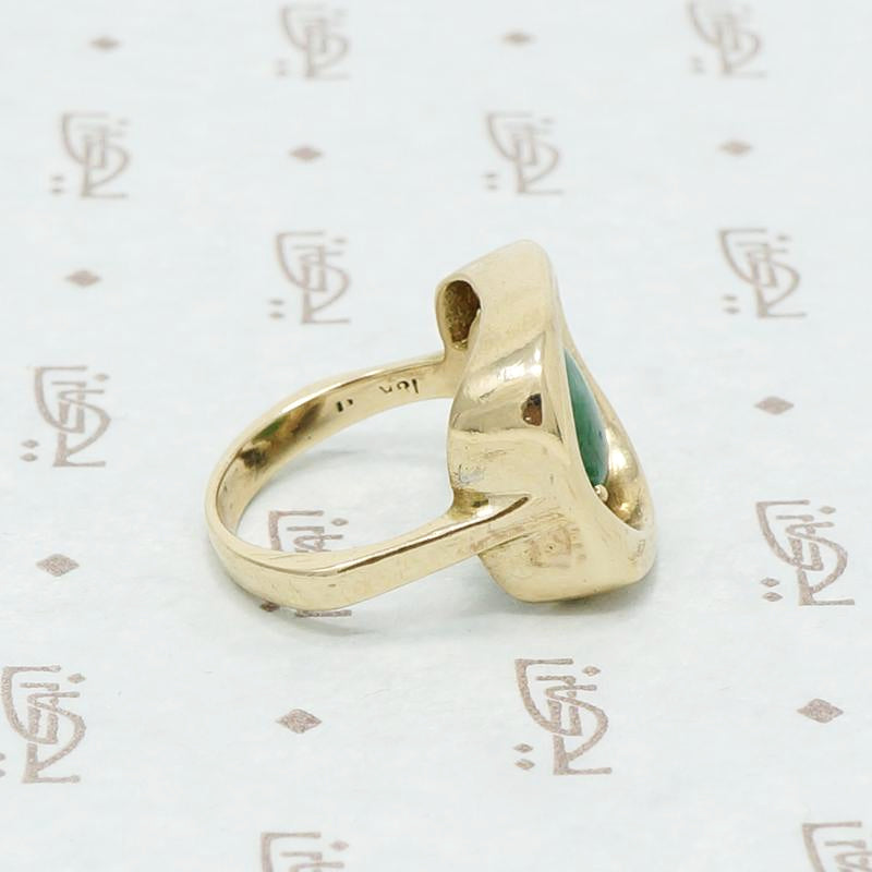 jade modernist gold ring
