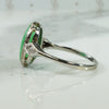 Platinum Jade and Diamond Ring