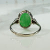 Platinum Jade and Diamond Ring