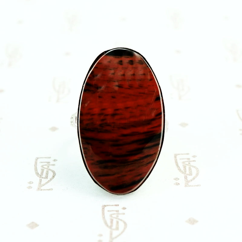 vintage jasper and sterling silver ring