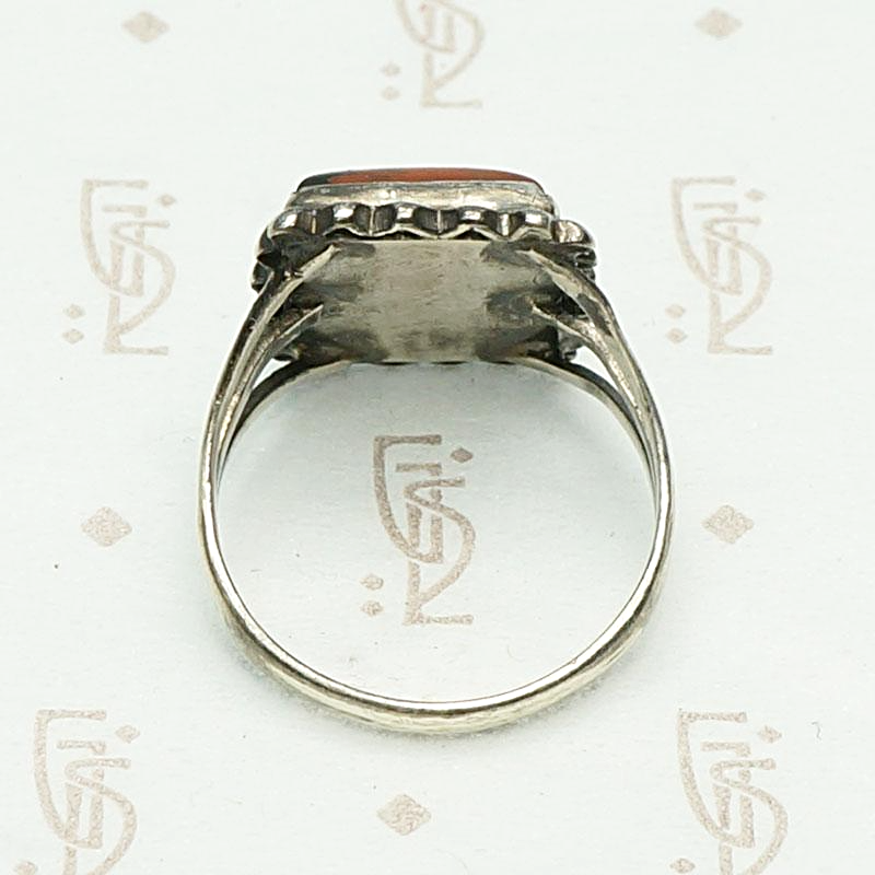 SW American Jasper & Terra Cotta Ring, back view.