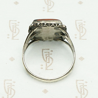 SW American Jasper & Terra Cotta Ring, back view.