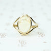 Jelly Opal set in 14k recycled yellow gold ring