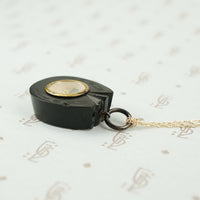 Antique Horseshoe Shaped Jet Compass