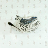 Engraved Silver Navajo Bear Pendant