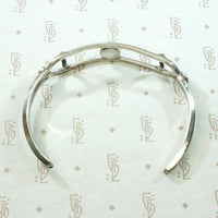Light Weight Coin Silver & Turquoise Cuff Bracelet
