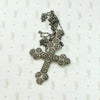 Gothic Glamour Marcasite Encrusted Sterling Cross