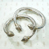 Pair of Silver Plate Lotus Bud Cuffs