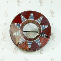 Incredible Geometric Scottish Pebble Brooch