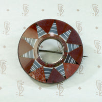 Incredible Geometric Scottish Pebble Brooch