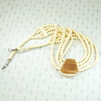 Subtle & Sophisticated Carved Bone Bead Necklace
