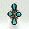 Turquoise Teardrops & Circles Sterling Ring
