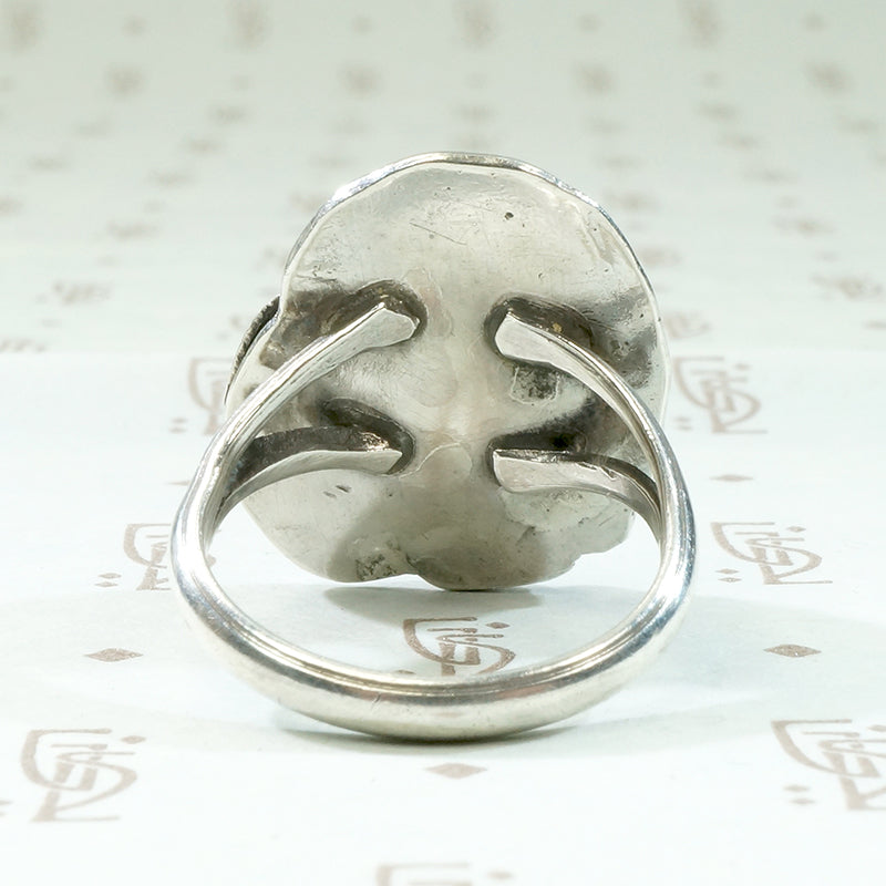 Highly Detailed Navajo Turquoise & Sterling Ring