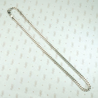 Italian 18" Sterling Flattened Curb Chain Necklace
