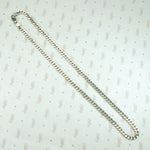 Italian 18" Sterling Flattened Curb Chain Necklace