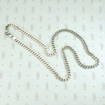 Italian 18" Sterling Flattened Curb Chain Necklace