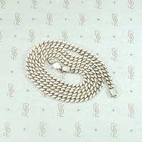 Italian 18" Sterling Flattened Curb Chain Necklace